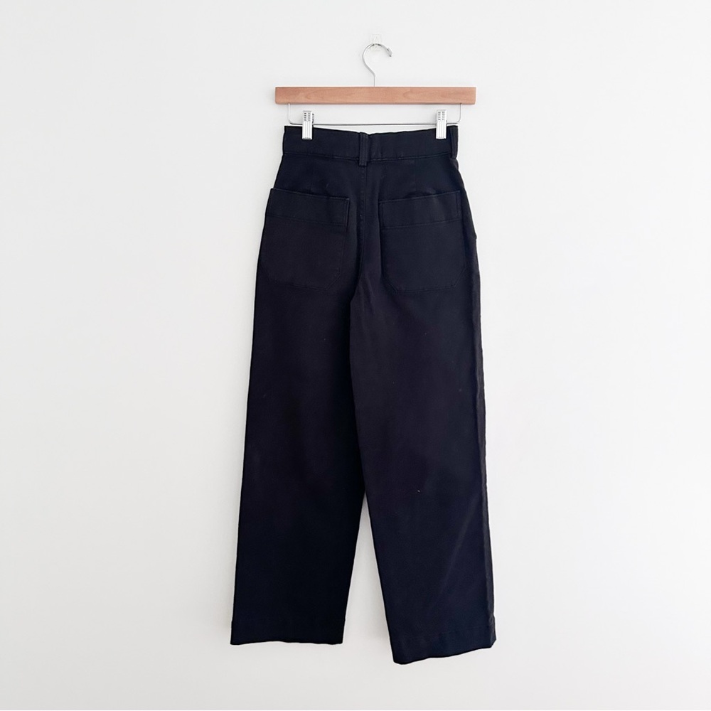 NWT Everlane The Organic Wide Leg Pant in Black Size 00 - Picture 6 of 8